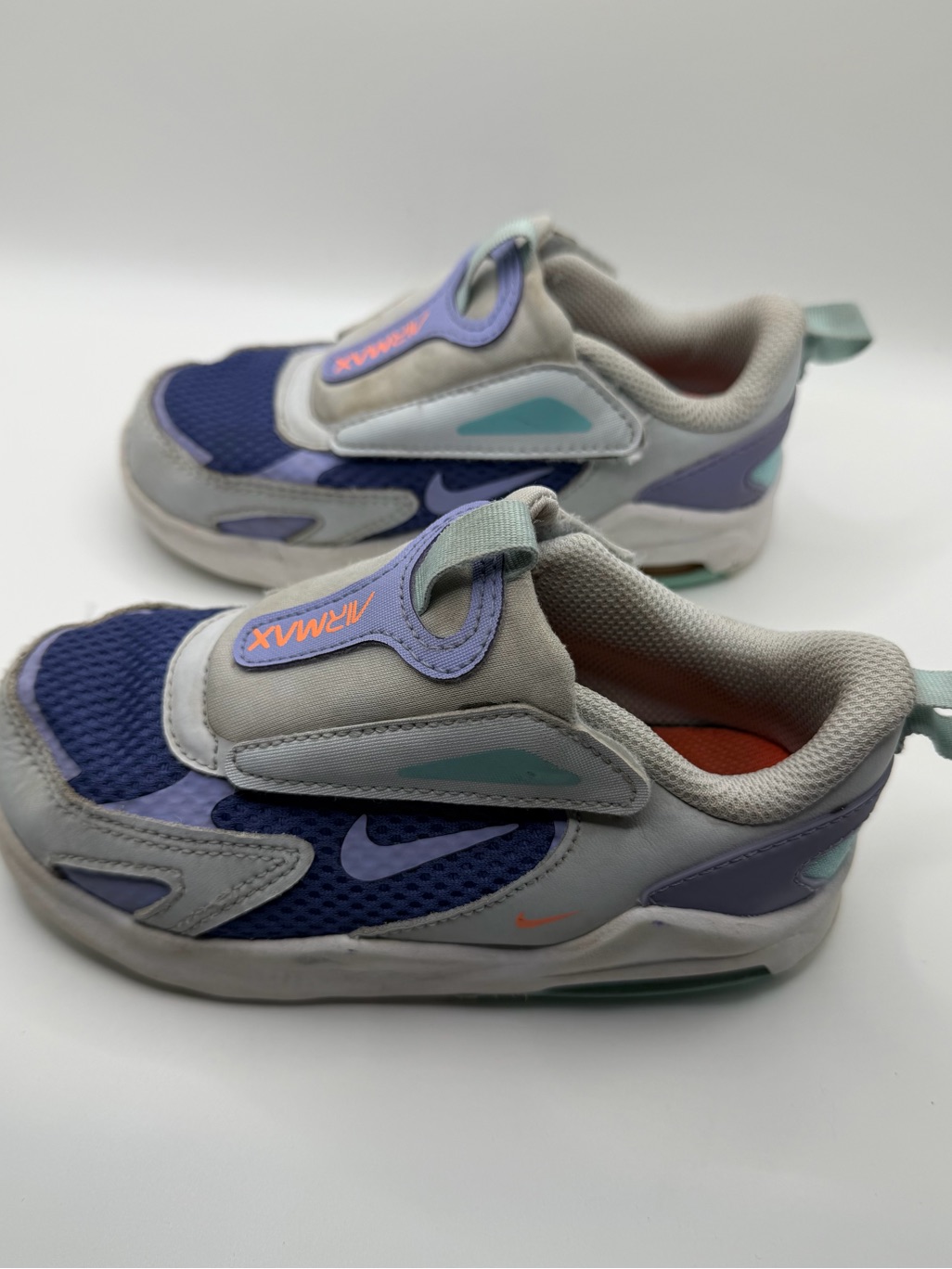 Nike Kids Slip-On Sneakers In Blue, Purple, Gray And Teal